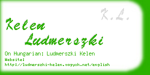 kelen ludmerszki business card